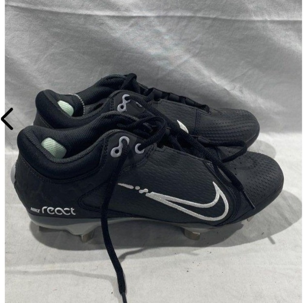 Nike React Hyperdiamond 4 Elite Softball Cleats Black White CZ5917-010 Womens 7